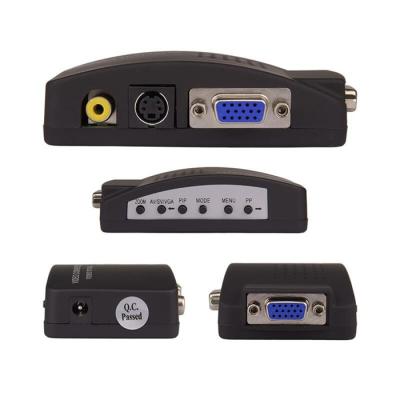 China AV to VGA Video Converter AV to VGA Converter AV to VGA Adapter TV Signal Converter RCA to VGA Converter for sale