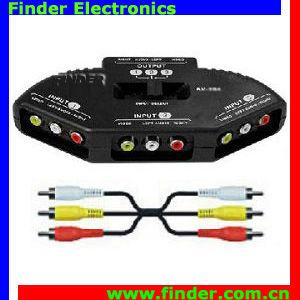 China 3 Way Audio & Wholesale Price 3 Way AV Switcher 3*1 Video Selector , 3 Way Audio And Video Selector 3 Inputs 1 Output AV Switcher for sale