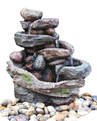 China Fuentes de agua de conexión en cascada de la cala al aire libre, fuentes de agua grandes del jardín en material de la magnesia en venta