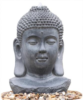 China Decorative Buddha Statue Water Fountain / Fiberglass Resin Buddha Garden Water Feature for sale