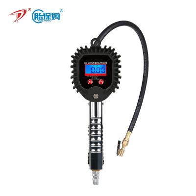 China Inflate LCD Dial Tire Pressure Gauge Inflation Gun Digital Inflating Gauge Inflator Deflator LED Digital Display CE / Deflator Gauge for sale