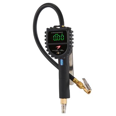 China Heavy Duty Tire Pressure Monitor Car Air Inflating Gun Digital Tire Inflator with Pressure Gauge and Rear LED Night Light, Digital Tire Pressure Gauge for sale