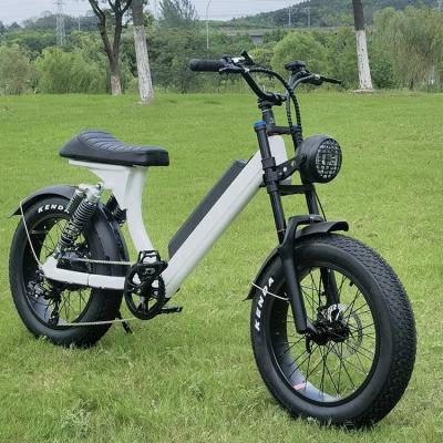 China Fat Tire 48V500W Unisex Electric Bike With Front Rear Suspension for sale