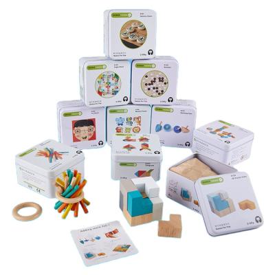 China New Arrival Amazon Hot Selling Wooden Travel Iron Alert Box Baby Kids Educational Toy Kids Learning Game for sale