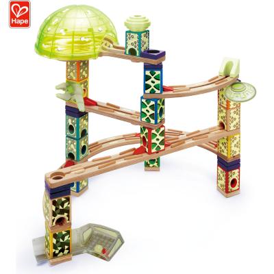 China Build it according to your plans. Hot Sale Wooden Toy Quadrilla Deep Space Marble Race,Building Space Marble Race City Set For 6Y+ Age Group for sale