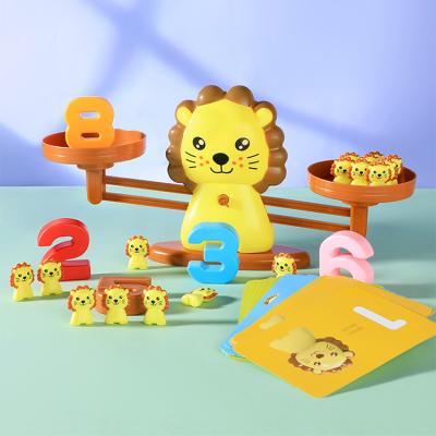 China 2021 Color Box Rod Toy Learning Educational Counting Numbers and Basic Math Balance Lion Animal Kids Math Games Toys For for sale