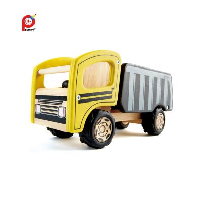 China Wooden Role Playing Toys For Children Big Wooden Toy Dumper Truck Wooden Toys for sale