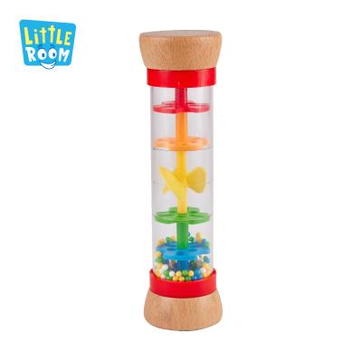 China Toy Popular Baby Early Childhood Musical Educational Wooden Bead Raindrop Musical Instrument On The Piano Eight Tones Wooden Toy for sale