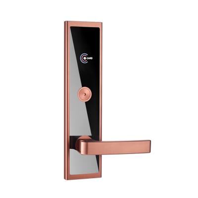 China Star Hotel Hot Sale High Security RFID Hotel Push Key Mechanical Smart Door Lock for sale