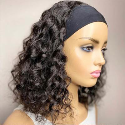 China Jerry Curl Headband Wig Wholesale Cheap Trending Bob Wig Virgin Curly Wig Short For Color Women Hair Vendors for sale