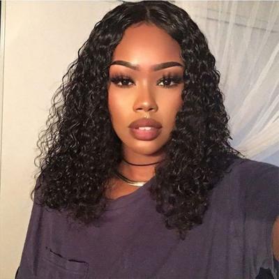 China China Water Wave Deep Wave Wigs Bleached Knots Virgin Peruvian Curly Hair Wig Full Lace Wig Vendors for sale