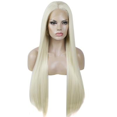 China High Density Platinum Blonde 613 Full Lace Wig Good Quality Silky Straight Virgin Human Hair European Wave Hair Lace Wig for sale