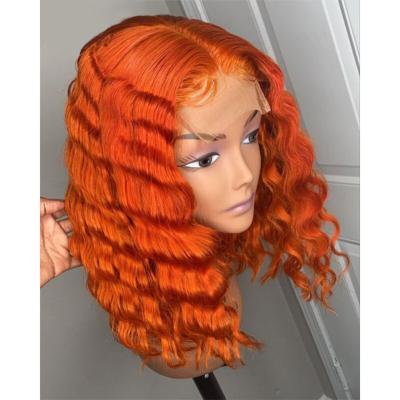 China New Curly Deep Wave Shortcut Full Lace Hair Wig For Color Women Deep Wave Bob Hair Wigs 100 Color for sale