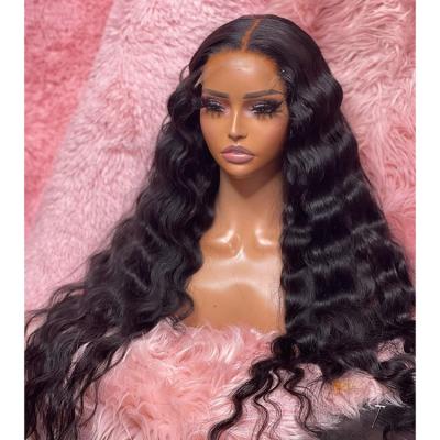 China 13x4 Deep Wave Lace Front Human Hair Wigs Transparent Lace Front Wigs Lace Front Wig Hair for sale