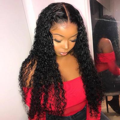 China Cheap Curly Brazilian Human Raw Lace Front Water Wig Vendor Virgin Hair Wigs 100% Water Wave Lace Wigs for sale