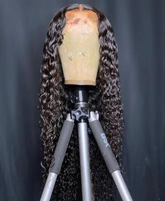 China Jerry Curl Curly Transparent Lace Wig Lace Front Human Hair Natural Preplucked Hair Lace Wig Vendors for sale