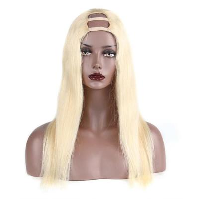 China Wholesale 613 Middle Length Human Hair Glueless 10a Part Silky Straight Medium Straight U Lace Wig Blonde Wave Part Wig for sale