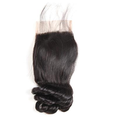 China It can use 2 years or Cheaper Pre-bonded 100% Virgin Hair Extensions 4*4 Hair Loose Wave Closure for sale