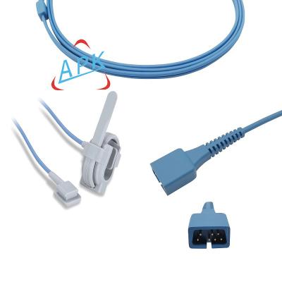 China Nellcor Medical Patient Monitoring Wraparound SpO2 Sensor DB 7pin Compatible One Piece SpO2 Cable for sale