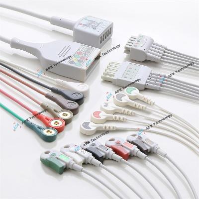 China Electrocardiogram Patient Monitoring APK ECG Cables ECG Leadwires Trunk Cables One Piece Cable ECG Shenzhen Manufatuer Over 18 Years Focuse on OEM/ODM for sale