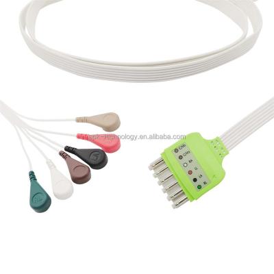 China Medical Patient Monitor ECG ECG/EKG Cable HP Medical Snap Electrode Lead Cable for sale