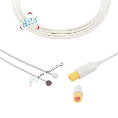 China Medical Compatible Pediatric Patient Monitor Mindray Skin Temperature Probe Adater 2pin for sale