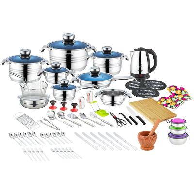 Κίνα High quality and cast iron 49 piece stick cookware set of viable factory hot sale non cooking pot set cookware προς πώληση