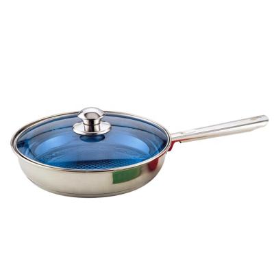 China Sustainable Cookware 24cm Nonstick Frying Pan Stainless Steel Deep Frying Pan for sale