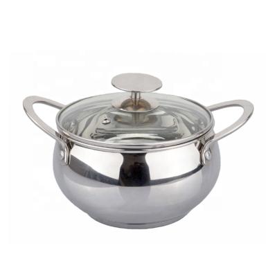 China Sustainable Stock Pot Induction Cooking Pot Apple Shape Casserole Stainless Steel Soup Pot à venda