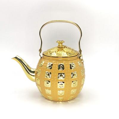 China 2021 Hot Selling Viable High Quality Stainless Steel Teapot Tea Kettle Arabic Tea Sets for sale