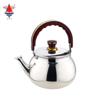 中国 Sustainable Stainless Steel Whistling Tea Kettle With Induction And Large Size 販売のため