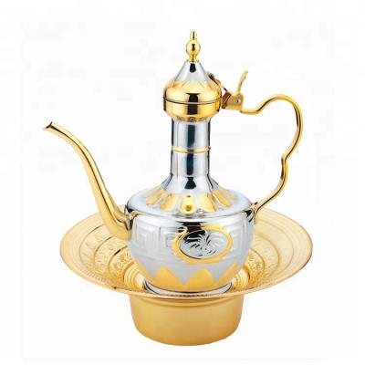 China Sustainable High Quality Arab Hand Wash Set Muslim Stainless Steel Hand Water Kettle And Wash Pot With Basin zu verkaufen