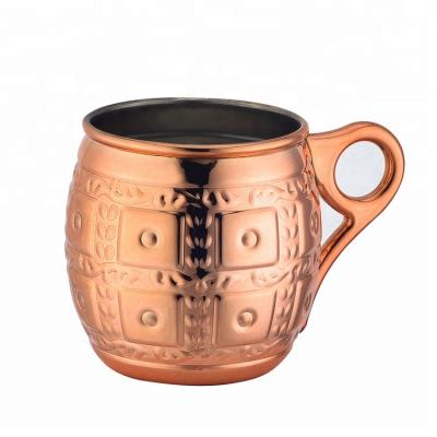 China New Classic/Postmodern New Item Fashion Stainless Steel Color Round Pattern Customized Large Capacity Milk Coffee Beer Mug Te koop