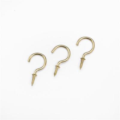 Chine Curtain Pan Cup Hook Screw Eye Screw Hooks Beautiful Good Quality Brass Small à vendre