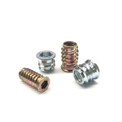 China Heavy Industry Good Prices M6 M8 M10 Zinc Alloy Wood Insert Nuts Into Wood Nut Furtuniture Insert Nut for sale