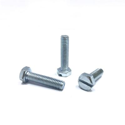 China Carbon Steel Customized Slotted Hexagon Bolts M3 M4 M5 M6 Hex Bolt Heavy Te koop