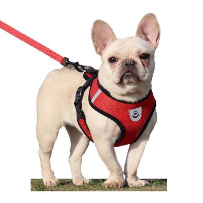 China Wholesale Adjustable Type Padded Back Chest Harness Pull Rope Pet Dog Harness Vest Dog Traction Chest for sale