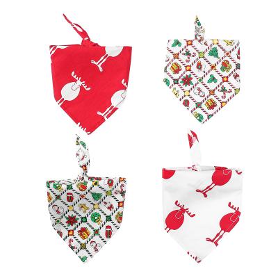 China Pet Viable Scarf Dog Towel Saliva Bandana Cartoon Trigone Dog Cat Puppy Dog Bandana Cotton Bandana for sale