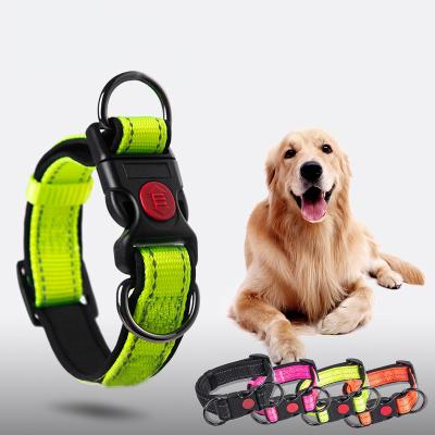 China Reflective Wholesale Customizable Durable Luxury Nylon Dog Collar Leash For Large Small Dog Dog for sale