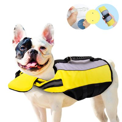 China New Pet Life Vest Stored Pet Clothes Airbag Dog Safety Inflatable Folding Portable Swimwear for sale