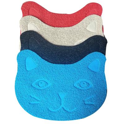 China Pet Cat PVC Cover Waterproof Anti-Microbial Mat Anti-Slip Waterproof Litter Mat Door Protection for sale