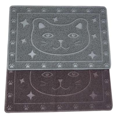 China Multifunctional Waterproof PVC Pet Cover Mat Waterproof Cat Litter Trapping Mat PVC Pet Feeding Mat for sale