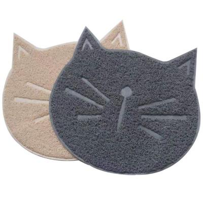 China Eco-friendly Sustainable Custom Design Waterproof PVC Coil Cat Litter Mat Pet Feeding Mat for sale