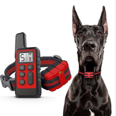 China Rechargeable And Waterproof Electric Dog 500yd Shock Bark Vibration /Beep / Shock Training Collar With Remote for sale