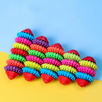 China New Style Durable TPR Colorful Viable Pet Toy Molar Dogs Cats Teeth Gliding Speed ​​Dog Bites Molar Chewing Toy Interactive Toys for sale