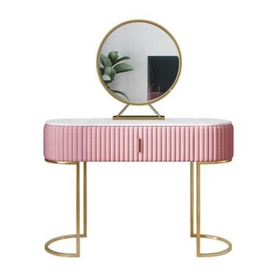 China Eco - Friendly Vanity Table Modern Corner Bedroom Dressers With Mirror And Stool for sale