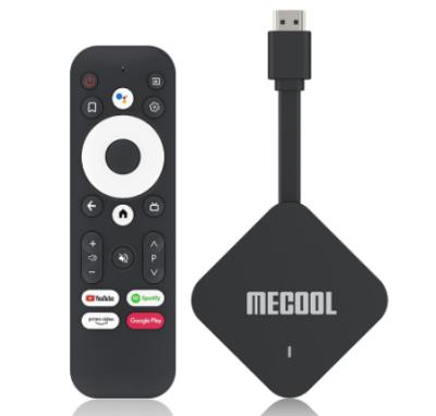 China Hot Selling 4K 60fps Amazon 11 4GB 32GB Google TV Dongle Amlogic S905Y4 Android Certified 2.4G 5G WiFi MECOOL KD2 TV Stick for sale