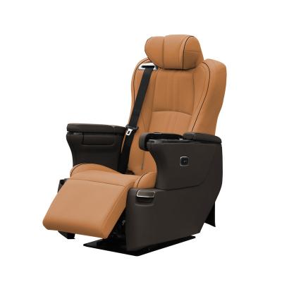 China Single Seat Luxurious Adult Auto Car Leather Seat With Motor Touch Screen In Armrest for sale