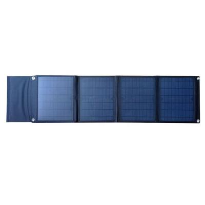 China Battery Charging 50W Silicon Solar Panel Cloth Monocrystalline Foldable Solar Power Bank for Picnic Camping with USB Adapter for Phone iPad, etc. for sale