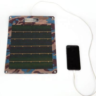 China Phone Charging Portable Waterproof Camouflage Usb 8W Silicon Micro Micro Monocrystalline Mobile Phone Charger for sale